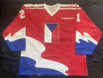 Robert “Bobby” Holík #21 team Czechoslovakia 1989 game worn jersey