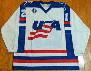 Tom Chorske USA 1989 IIHF World Championships jersey