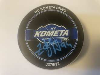 Kometa Brno goal puck (Zdeněk Okál - 2:3), BRN vs CBU 2:5, 28/12/23