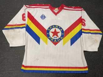 Jiří Kročák HC Sparta Praha 1989/90 game worn jersey