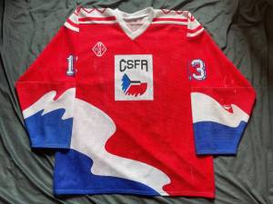 Richard Zemlicka 1992 World Championship game worn Jersey