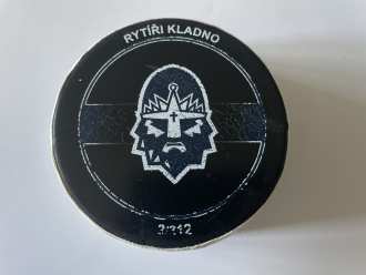 Rytíři Kladno game used puck (Kladno vs Pardubice, 1st Period, 3/312), KLA vs PCE 1:3, 17/9/23