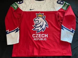 Lukas Radil Czech IIHF 2021 World championship game worn jersey COA