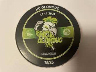 HC Olomouc game used puck (Army game - 15/25), OLO vs VIT 3:2p, 19/11/23